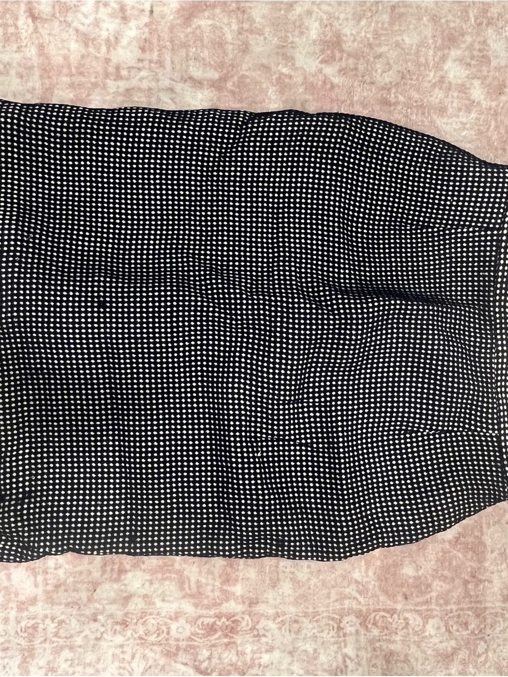 Valentino Black and White Micro-Check Pencil Skirt